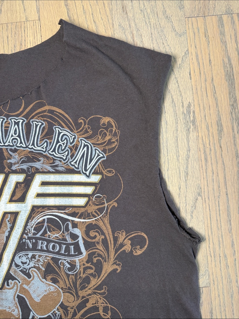 Van Halen Men’s Brown Graphic Rock Tank Tee Size Large - Picture 4 of 9